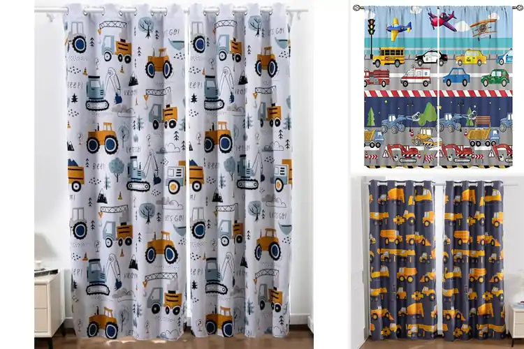 Detailed view of Best Construction Cars Curtains