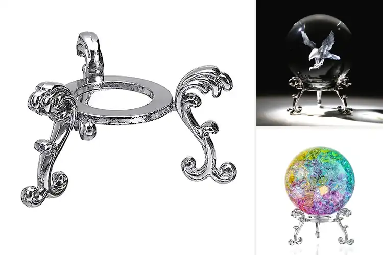 Detailed view of Best Crystal Ball Paperweights With Stands