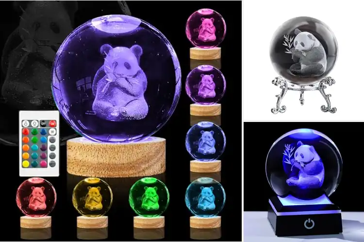 Detailed view of Best Crystal Panda Balls