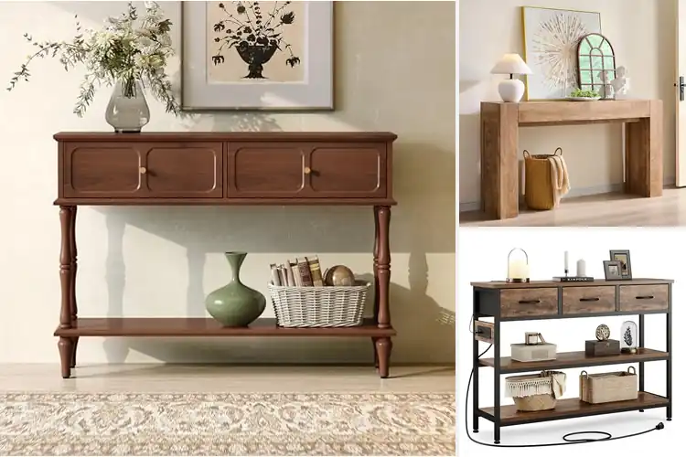 Detailed view of Best Entryway Tables With Drawers