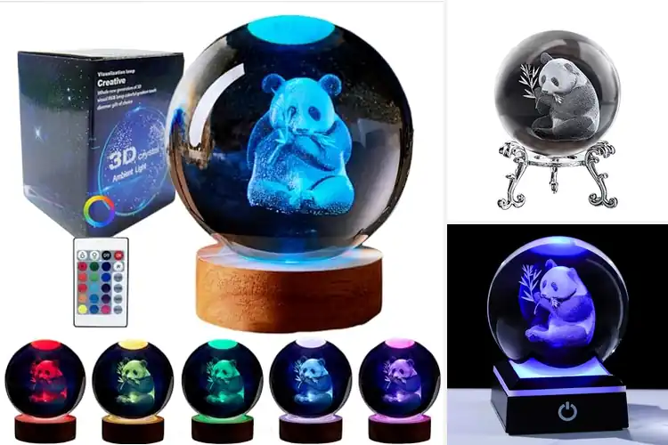 Detailed view of Best K9 Crystal Panda Balls