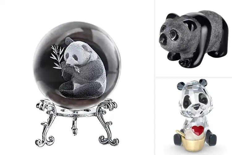 Detailed view of Best Panda Crystal Figurines