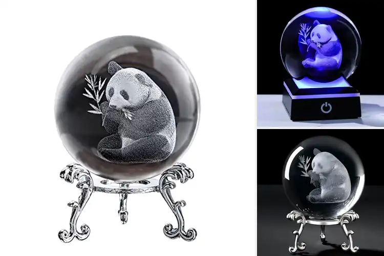 Detailed view of Best Panda Crystal Paperweights