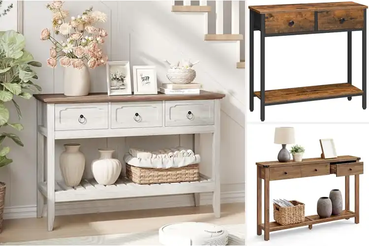 Detailed view of Best Rustic Entryway Table